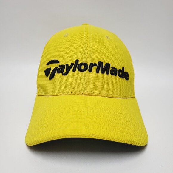 TaylorMade Hat Adult Yellow PGA Tour Preferred SLDR Strapback Casual Distressed - Picture 1 of 11